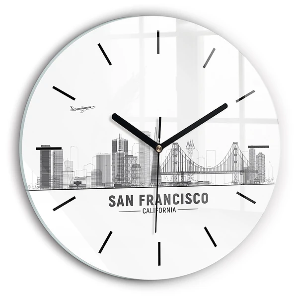 Ligne d'horizon de San Francisco Horloge ronde