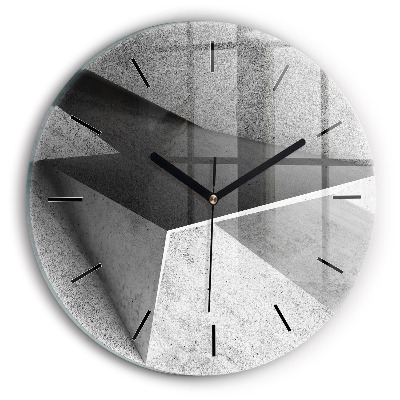 Triangles abstraits Horloge ronde en verre