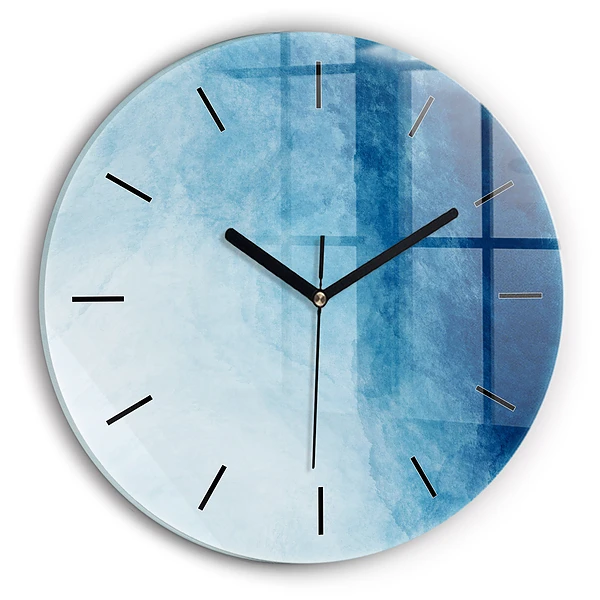 Dégradé de bleu Horloge ronde