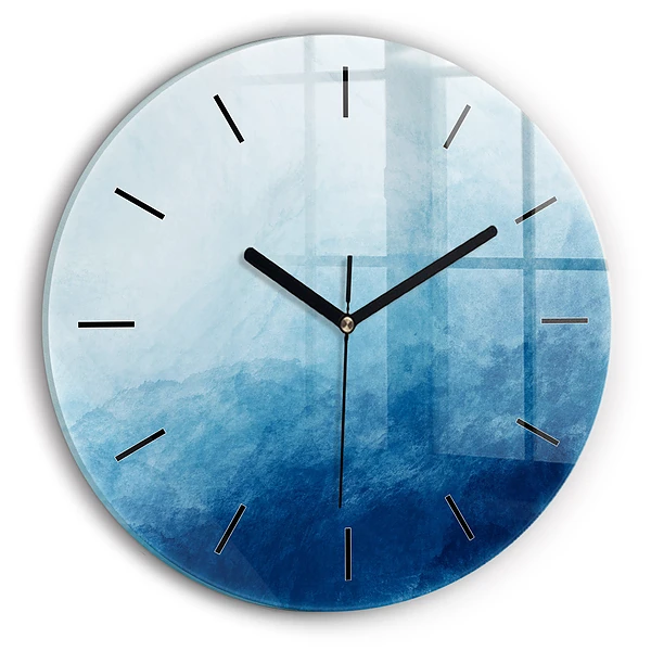 Eau abstraite Horloge ronde murale