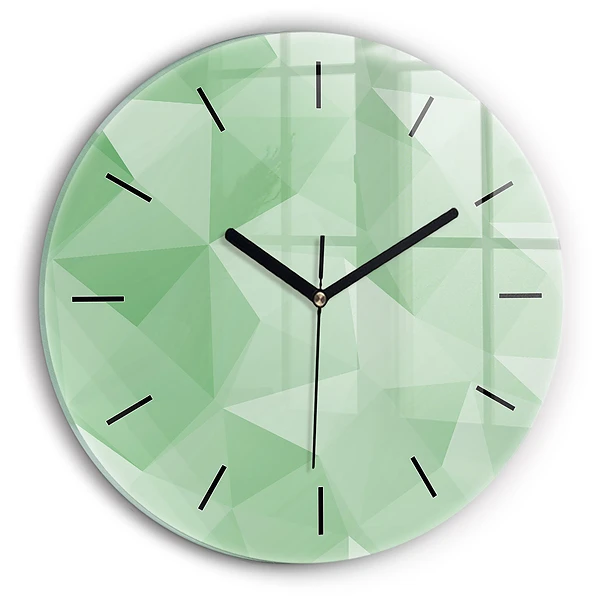 Triangles abstrait Horloge ronde murale