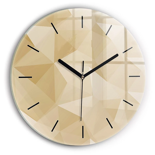 Triangles abstrait Horloge ronde