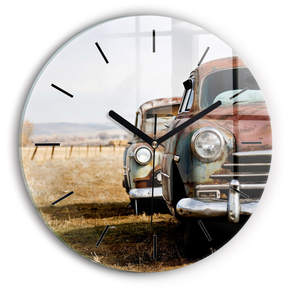 Vieilles voitures Horloge ronde