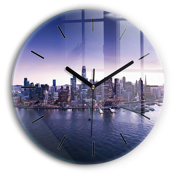 Vue de San Francisco Horloge ronde murale