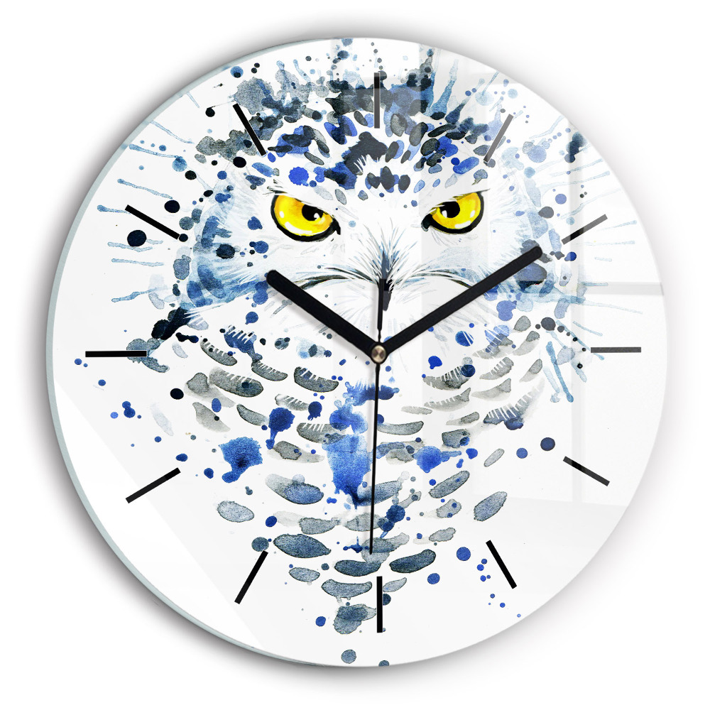 Regard de hibou Horloge ronde