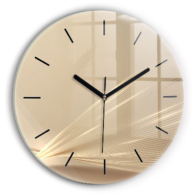 Lumière abstraite Horloge ronde en verre