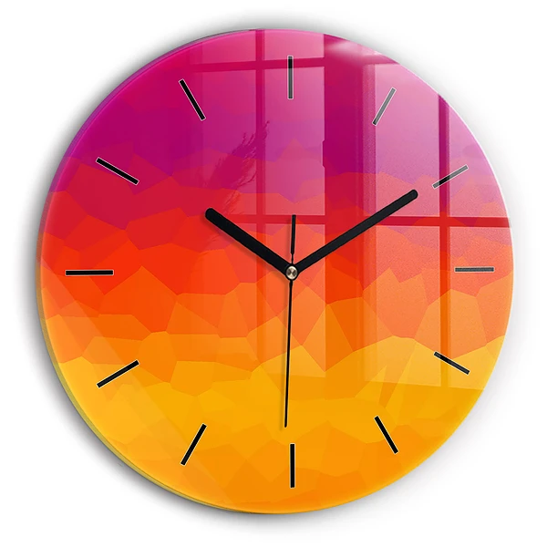 Abstraction colorée Horloge ronde murale