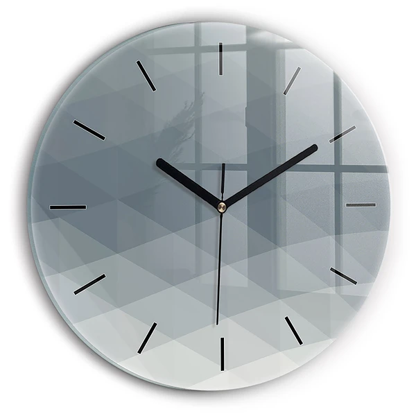 Abstraction grise Pendule murale ronde