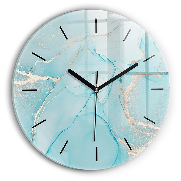 Marbre décoratif Horloge ronde en verre