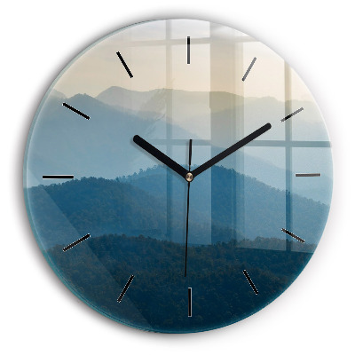 Paysage abstrait de montagne Horloge ronde murale