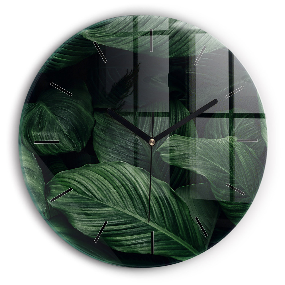 Moustique tropicale Horloge ronde en verre