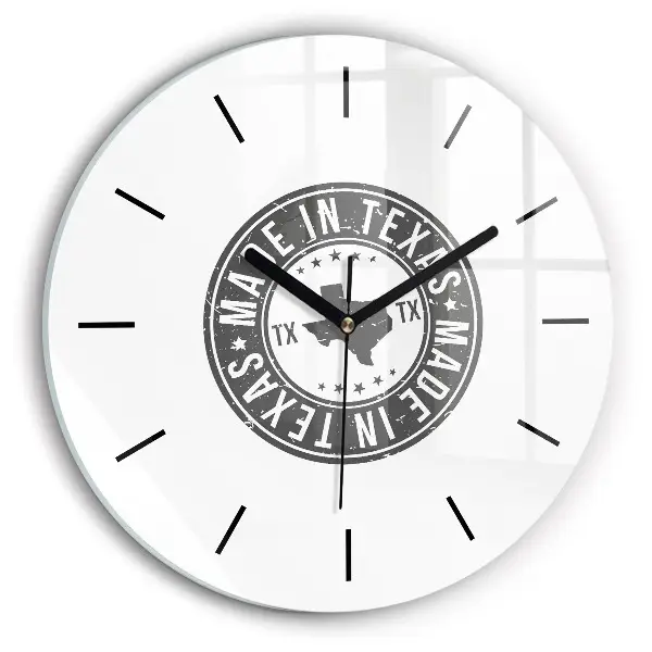 Timbre du Texas Pendule murale ronde