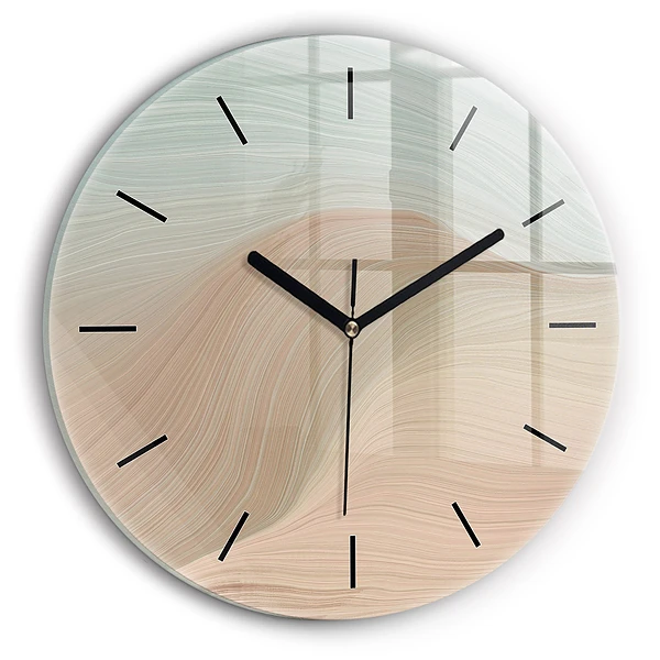 Vague abstraite Pendule murale ronde