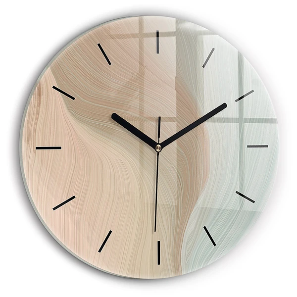 Vague abstraite Horloge ronde