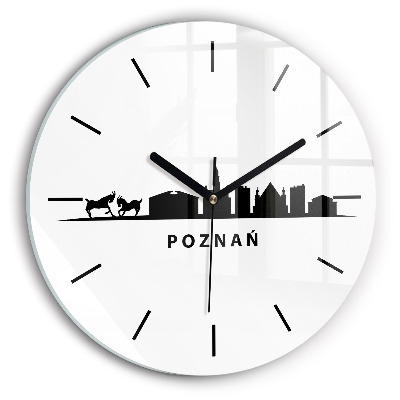Graphique de la ligne d'horizon de Poznan Horloge ronde