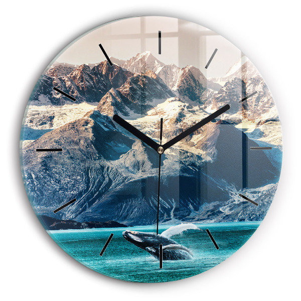 Eau de baleine Pendule murale ronde