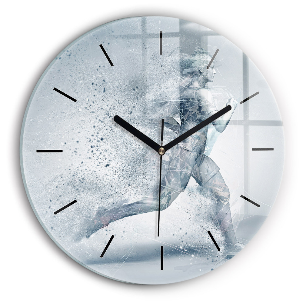Homme courant Horloge ronde en verre