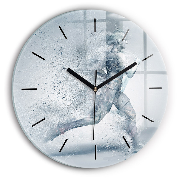 Homme courant Horloge ronde en verre