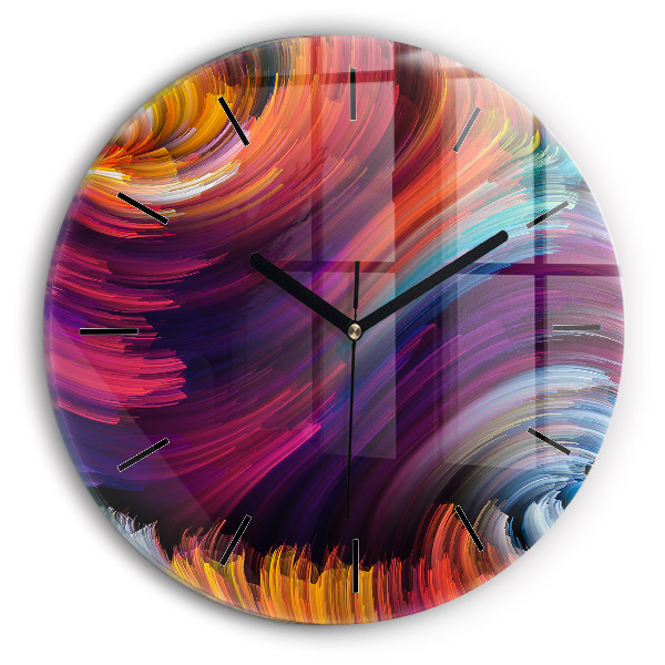 Vente abstraite Horloge ronde en verre