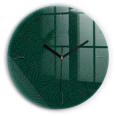 Motif de feuilles Horloge ronde