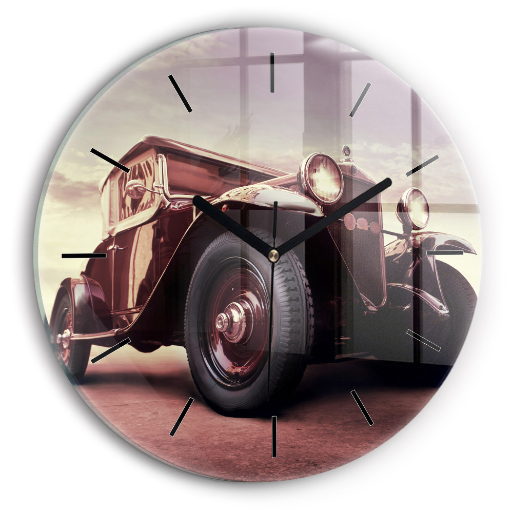 Voiture ancienne Horloge ronde murale