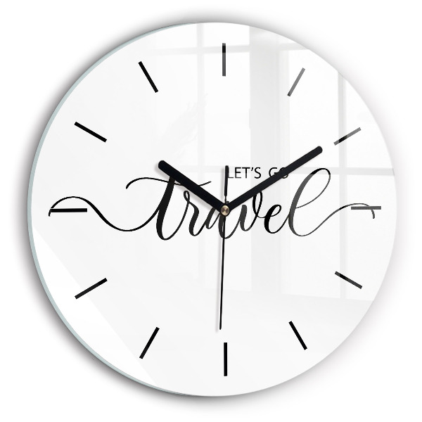 Inscription de voyage Horloge ronde en verre