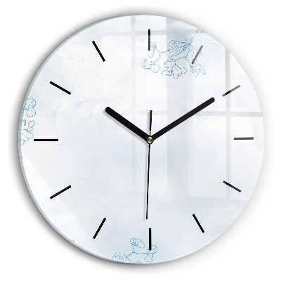 Croquis de plantes Pendule murale ronde