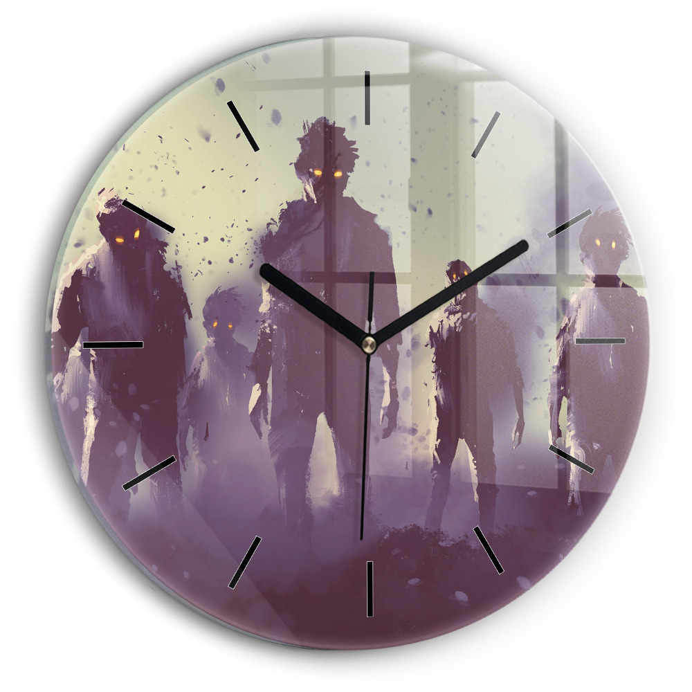 Zombie la nuit - halloween Horloge ronde