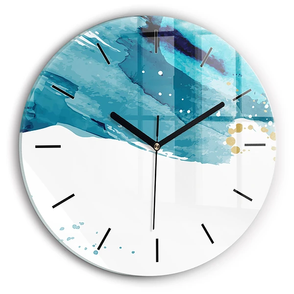 Coups de pinceau Horloge ronde
