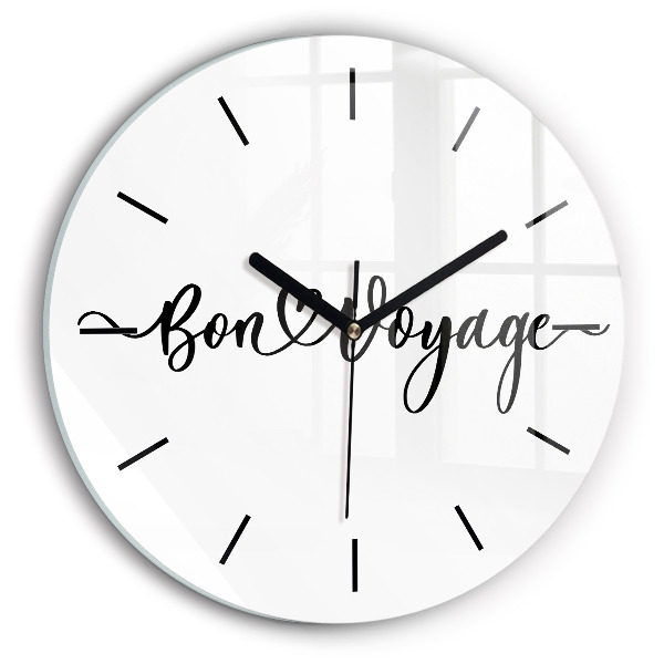 Inscription Bon voyage Horloge ronde murale