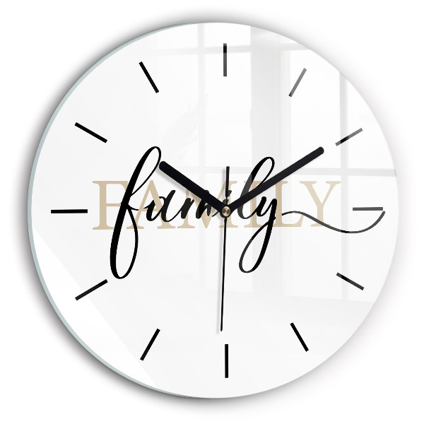 Inscription familiale Horloge ronde