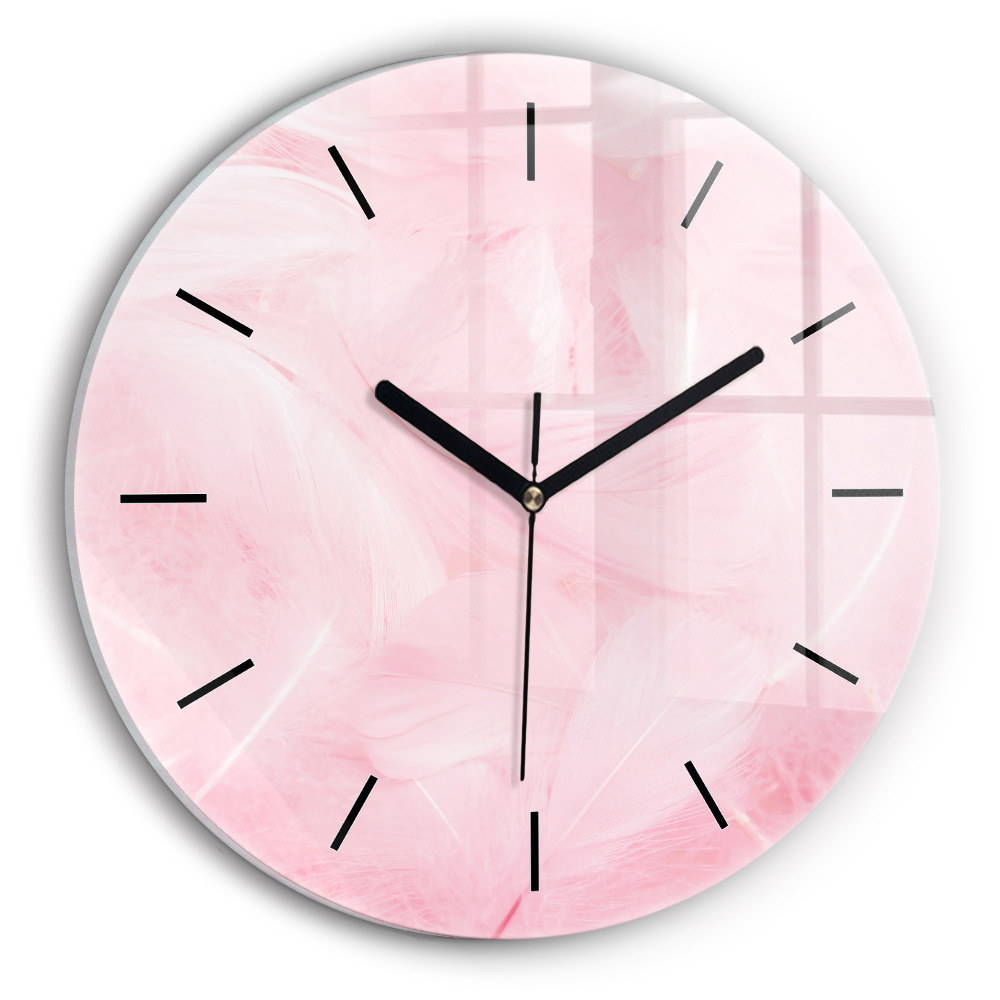 Plume abstraite Horloge ronde murale