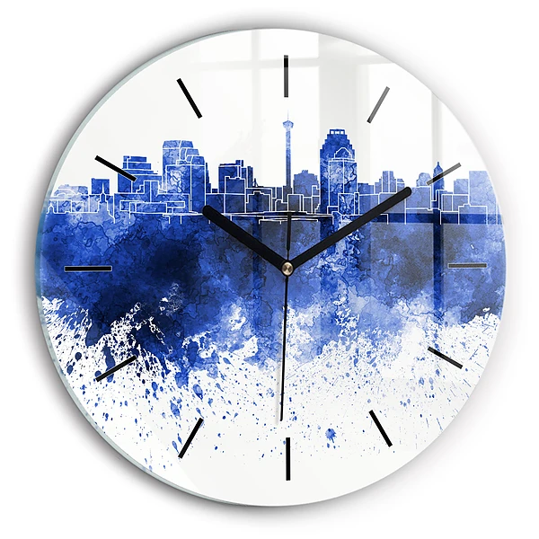 Aquarelle de San Antonio Horloge ronde