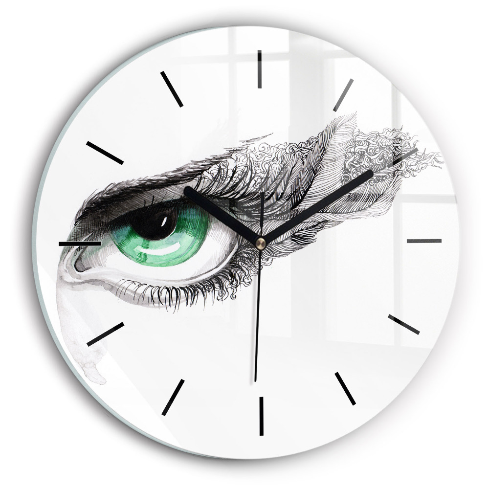 Oeil humain abstrait Horloge ronde