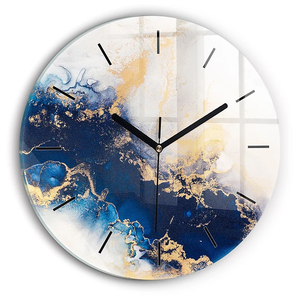 Motif de marbre Horloge ronde murale