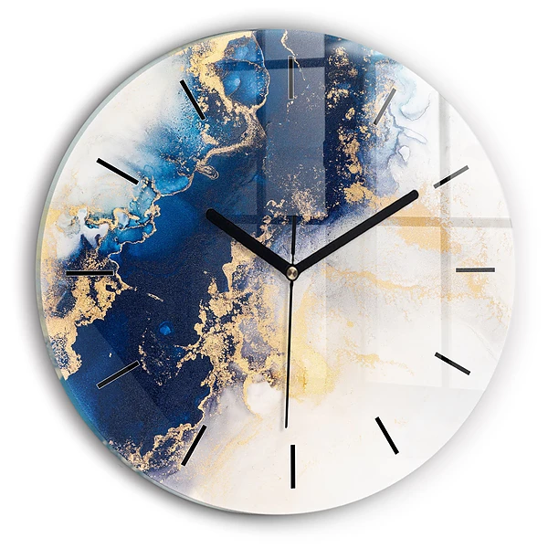 Motif de marbre Horloge ronde en verre