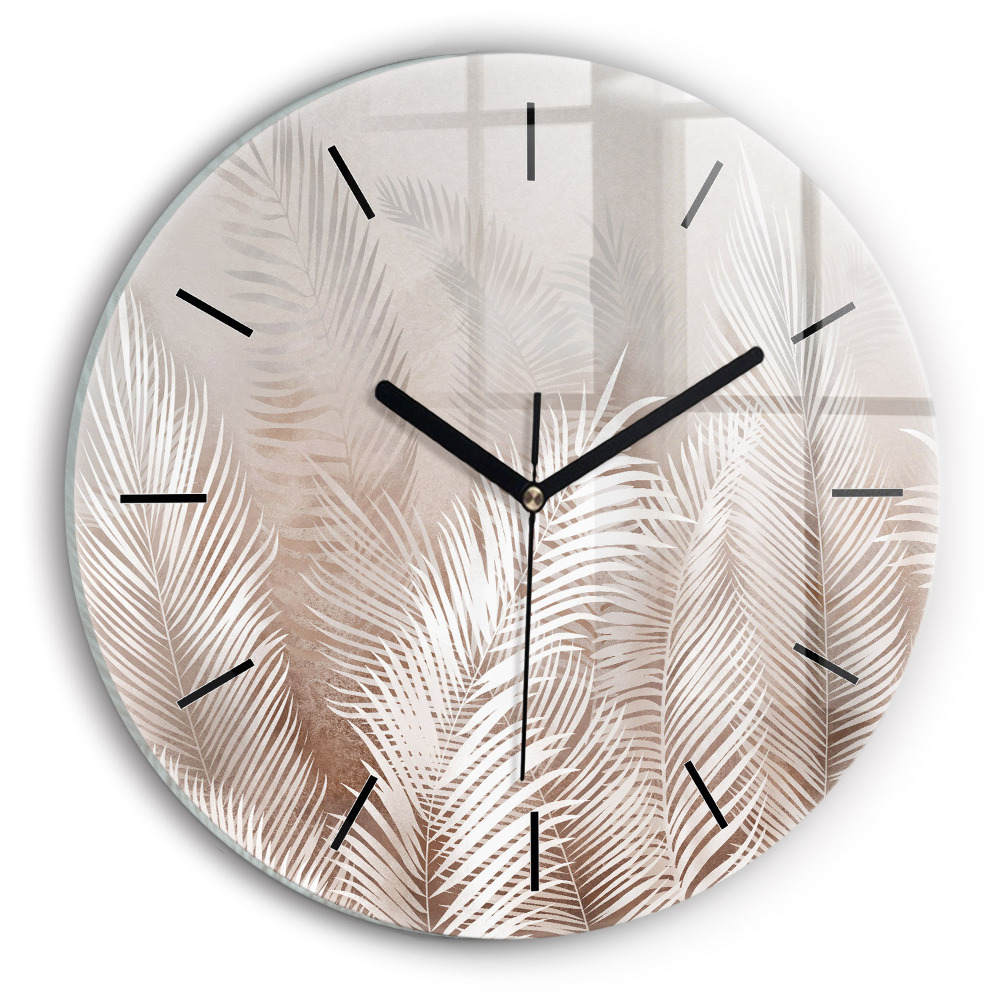 Feuilles tropicales boho Pendule murale ronde