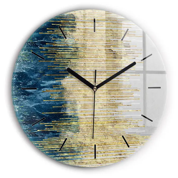 Motif décoratif et or Horloge ronde