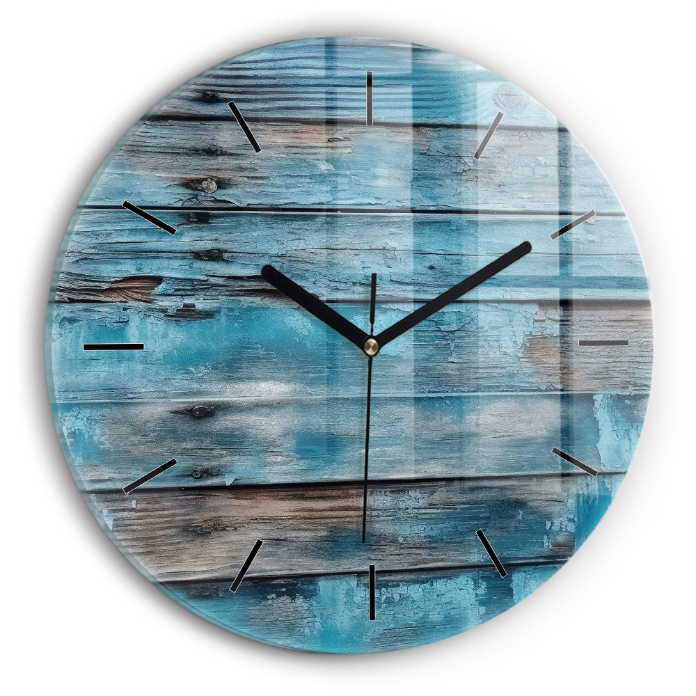 Planches bleues Horloge ronde