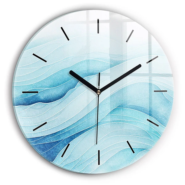 Nuages bleus Horloge ronde murale