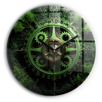 Mécanisme vert Horloge ronde murale