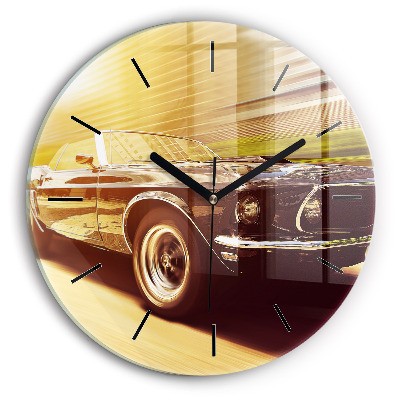 Vieille voiture classique Pendule murale ronde
