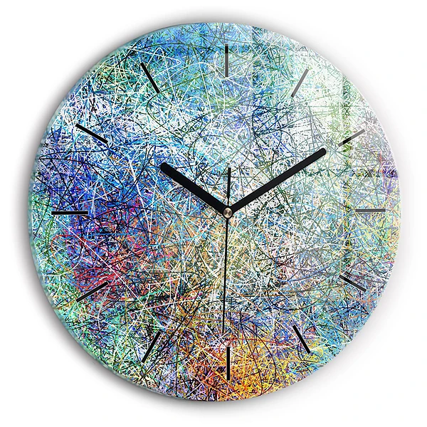 Abstrait - Émotions Horloge ronde en verre
