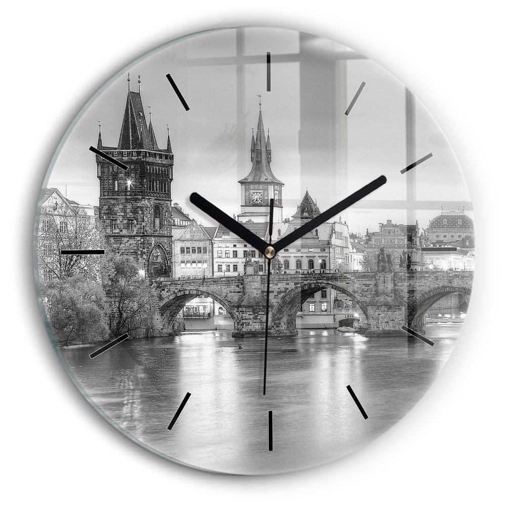 Pont Charles à Prague Horloge ronde murale