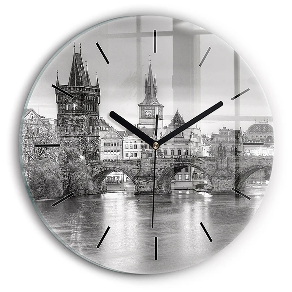 Pont Charles à Prague Horloge ronde murale
