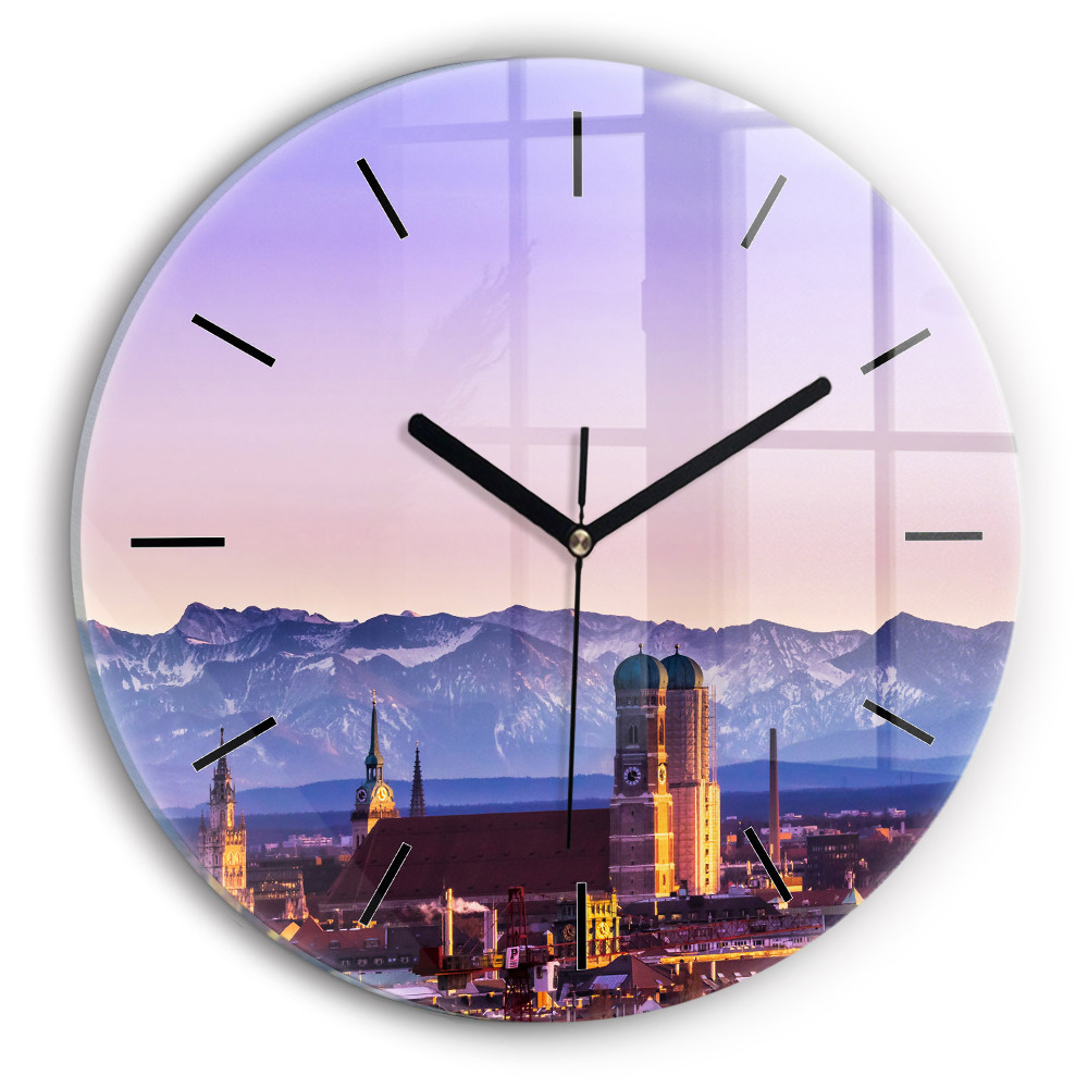 Alpes allemandes Munich Pendule murale ronde
