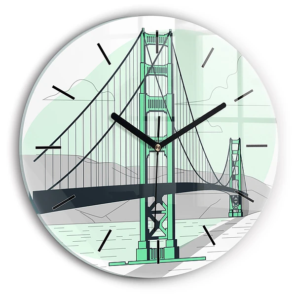 Pont vert Horloge ronde