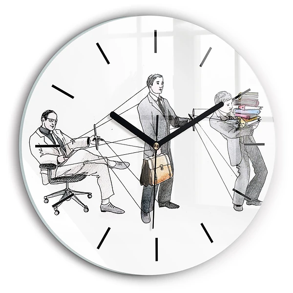 Personnages en marionnettes Horloge ronde