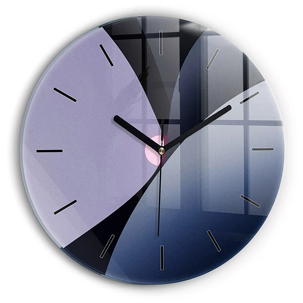 Soleil abstrait Pendule murale ronde