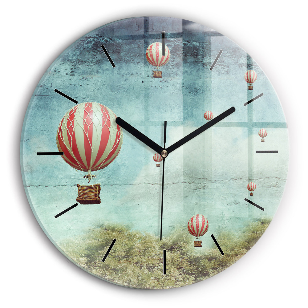 Ballons peints Horloge ronde